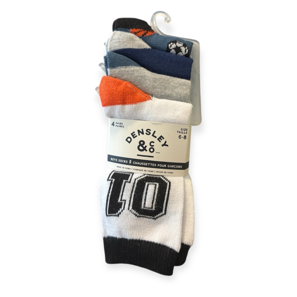 DENSLEY & CO Boys Sporty Socks 4 pack